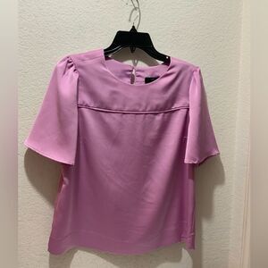 J. Crew | Lavender 100% Polyester short Sleeve Blouse  Size 6